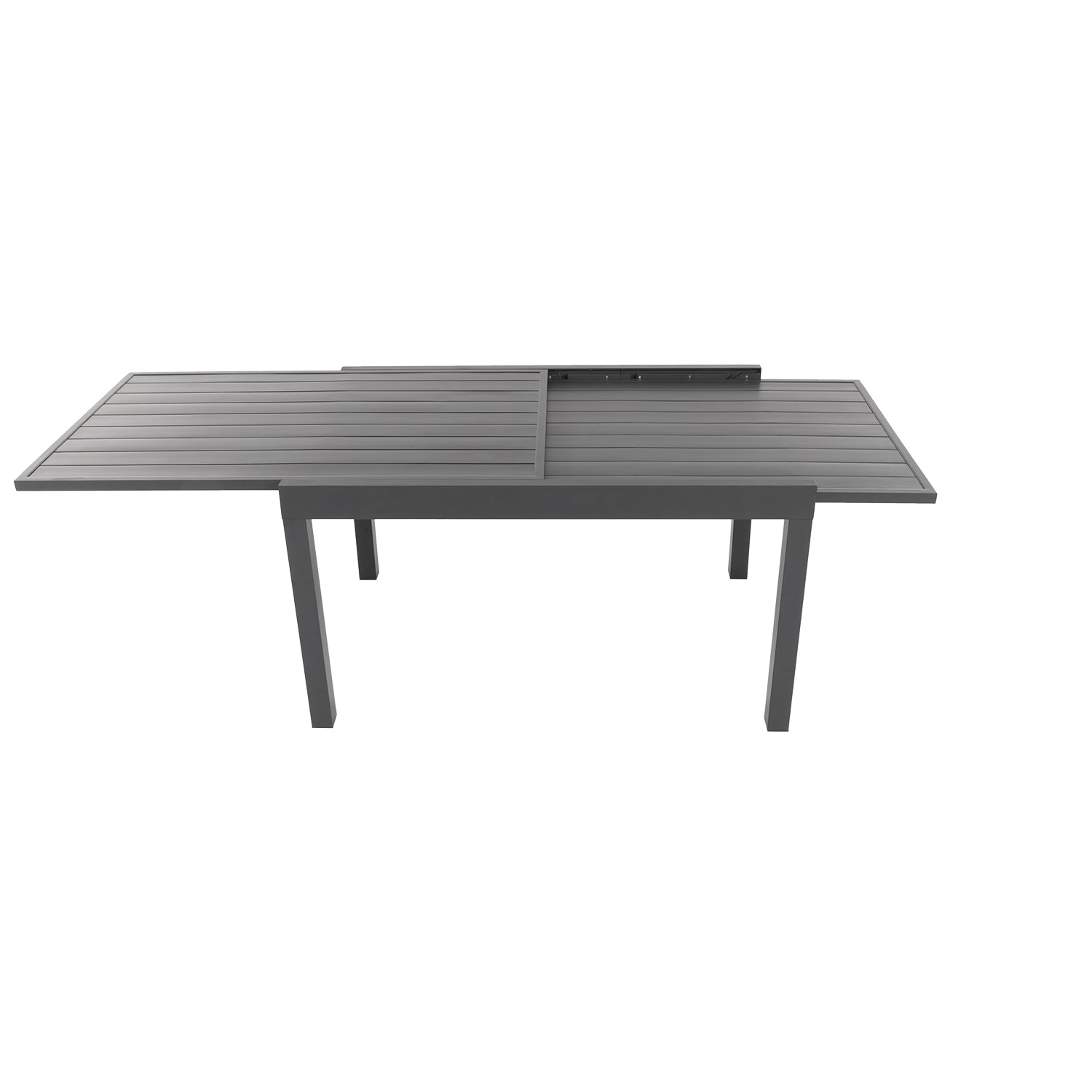 VESTIAMO CASA GIARDINO - Tavolo da giardino allungabile in alluminio Antracite - h75x135/270x90 cm
